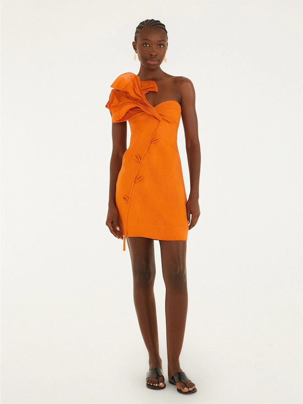 Farm Rio Orange Mini Dress